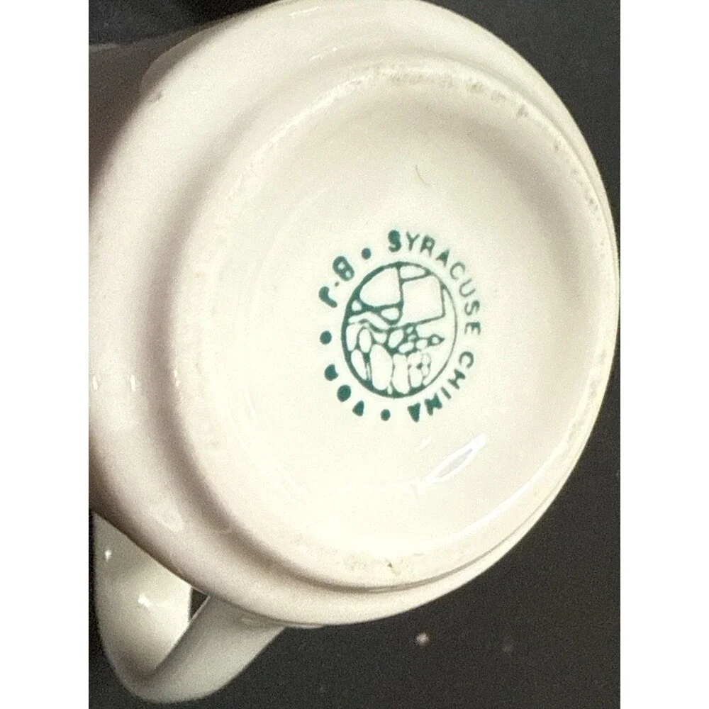 Pair of Vintage Syracuse China Restaurant Ware Blue Eagle Coffee Mug 4
